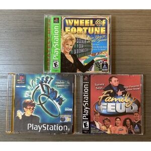 PS1 Gameshow Game Lot - Wheel of Fortune CIB, Family Feud, Weakest Link